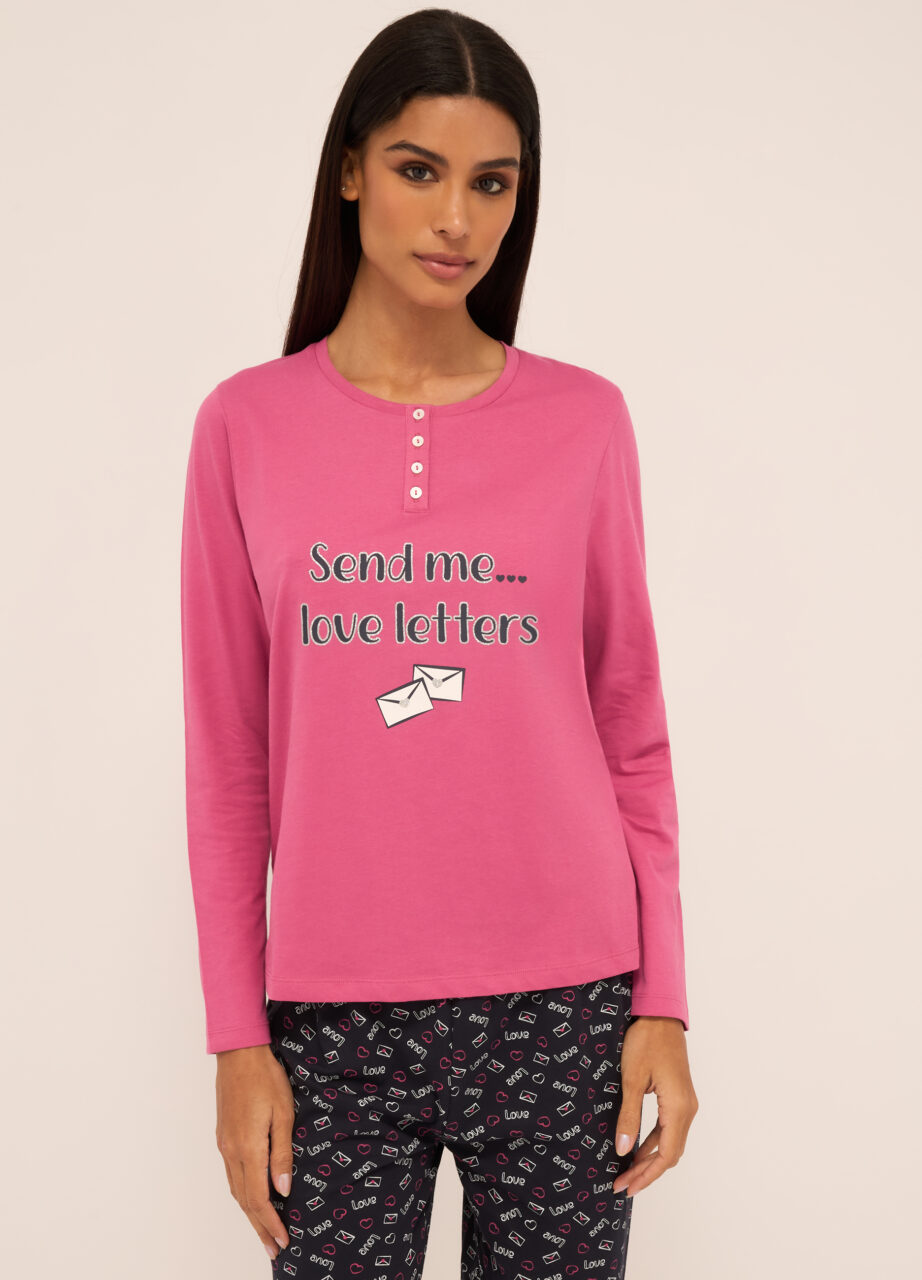 Dugi komplet pidžame od čistog pamuka za žene - Image 3