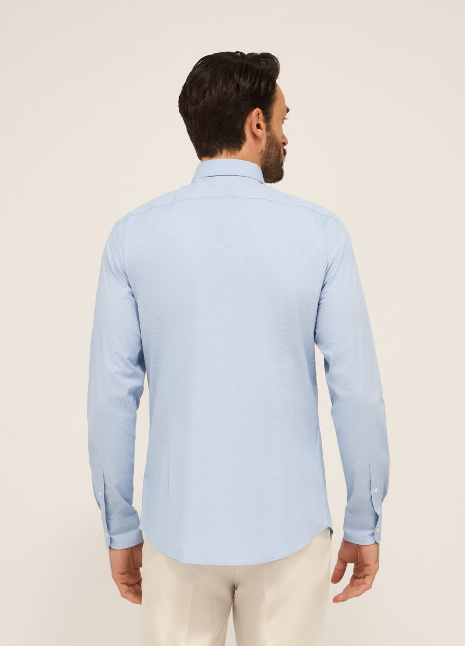 Alternative view of Slim fit košulja u rastezljivom teksturiranom pamuku za muškarce