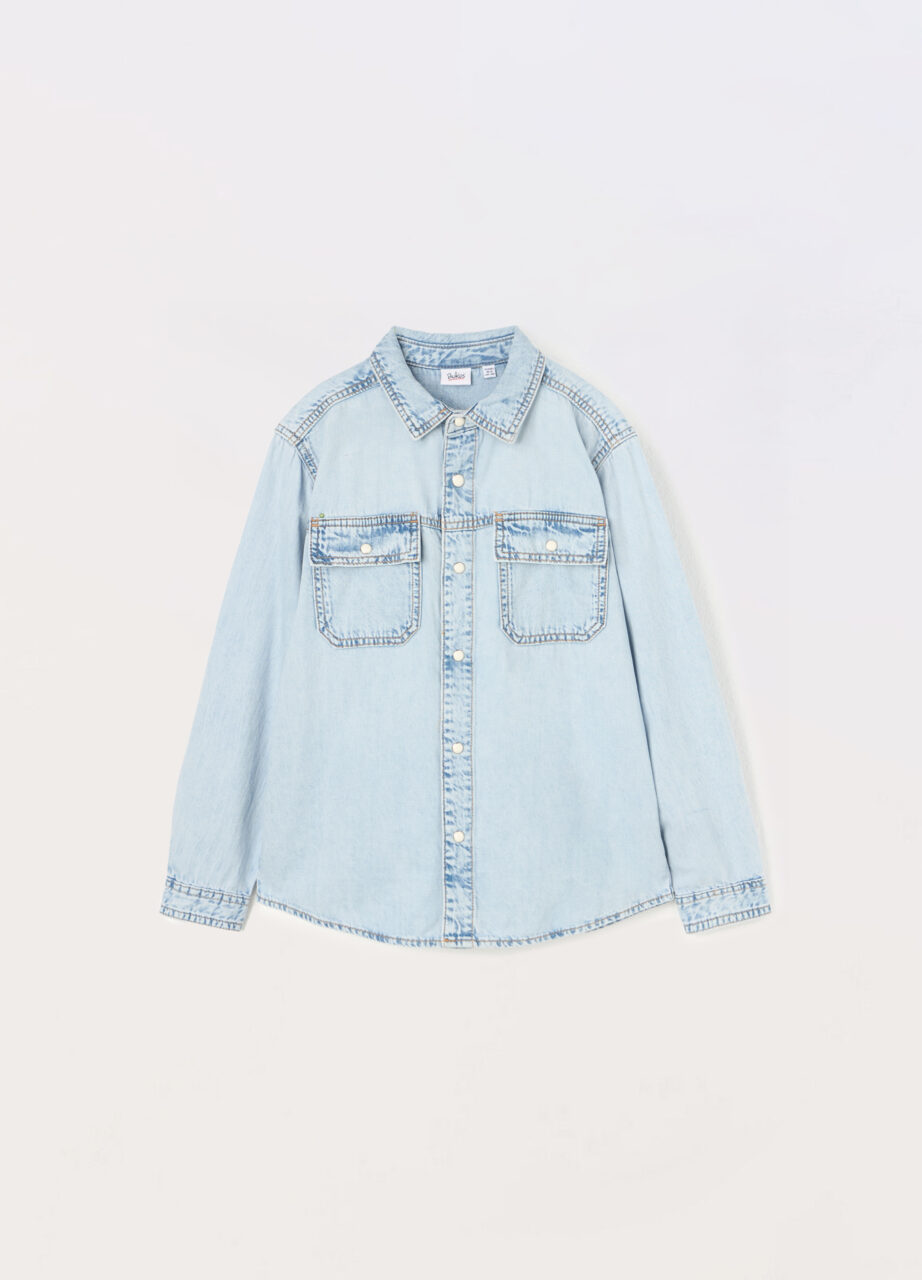 Košulja od denima čistog pamuka za dječaka