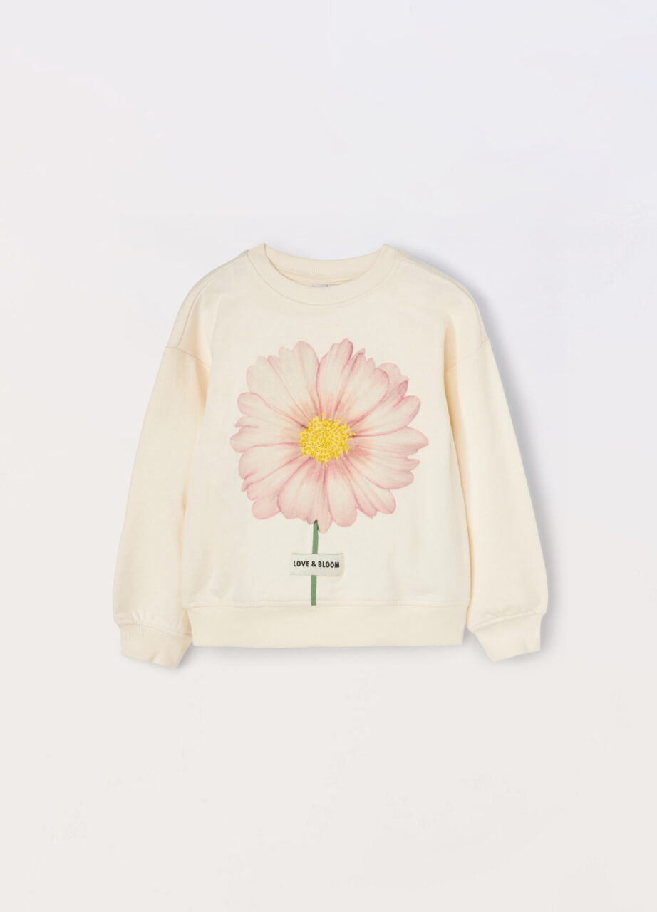 Džemper od french terry mješavine pamuka za djevojčicu