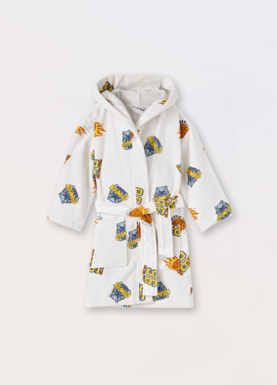 Bade-mantil od čistog pamuka velur za dječaka