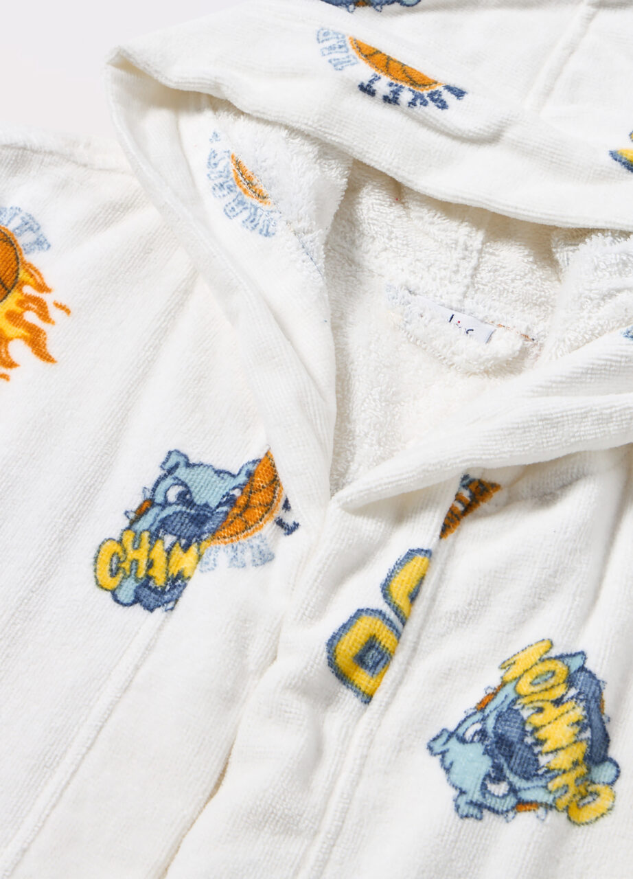 Alternative view of Bade-mantil od čistog pamuka velur za dječaka