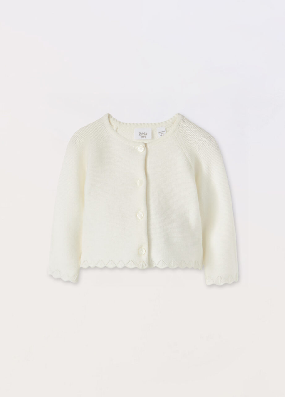 Kardigan triko od čistog pamuka za novorođenče
