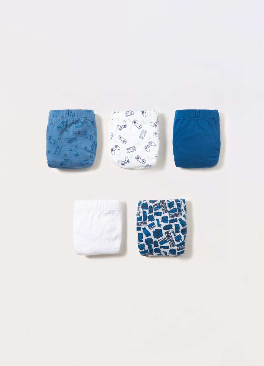 Pakovanje od 5 gaćica od čistog pamuka za dječaka