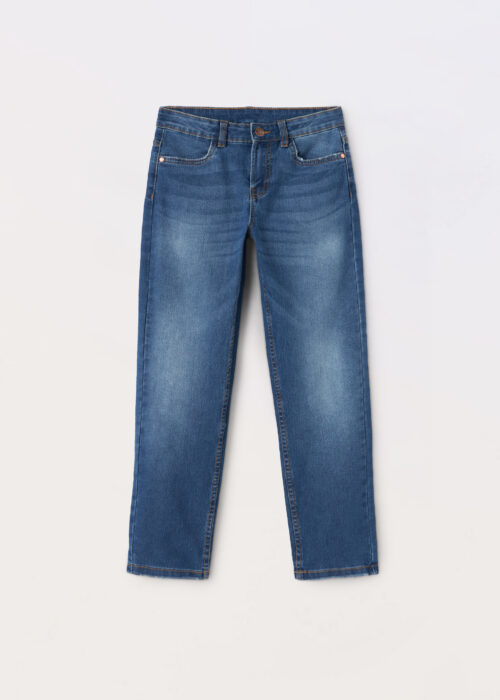 Jeans hlače sa elastinom od mješavine pamuka za dječaka
