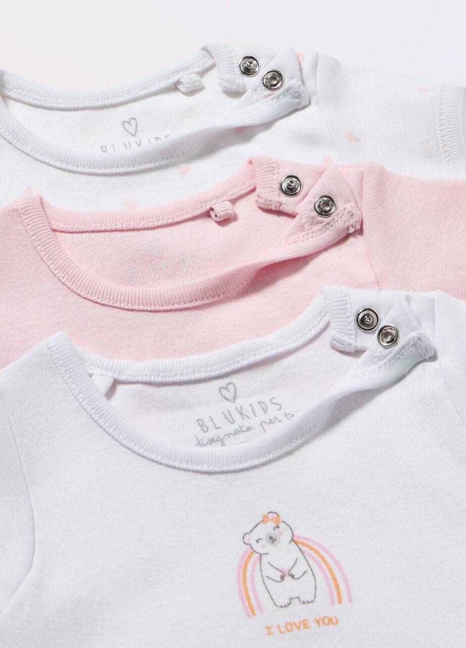 Alternative view of Pakovanje od 3 bodija od čistog pamuka za novorođenče