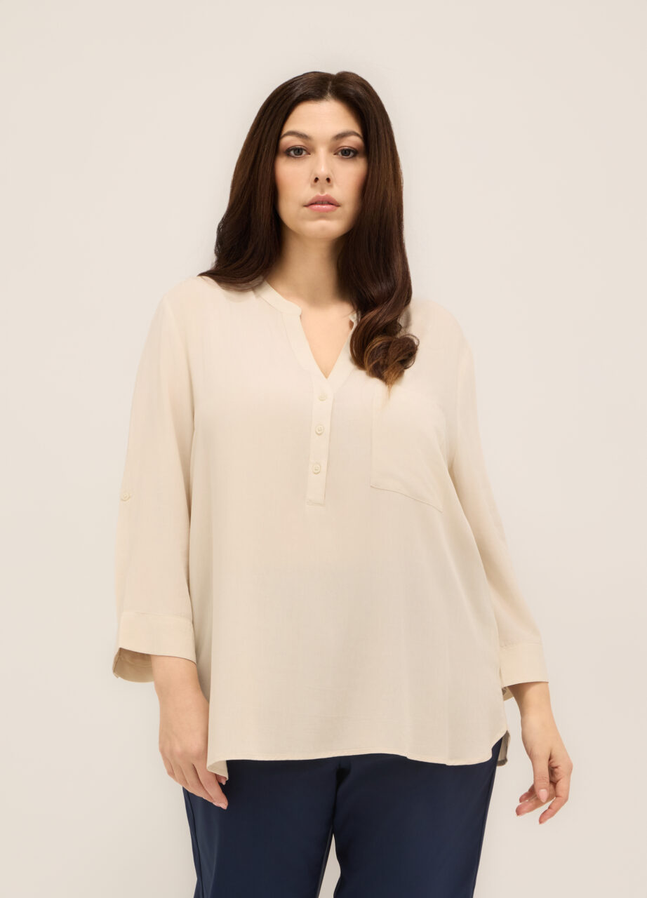 Bluza od čiste viskoze za žene s punijom figurom