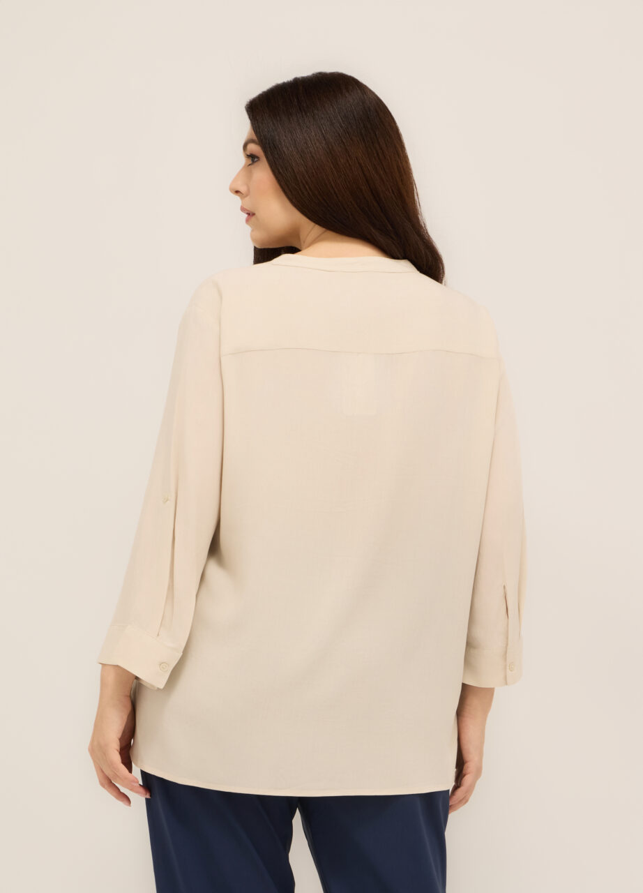 Alternative view of Bluza od čiste viskoze za žene s punijom figurom