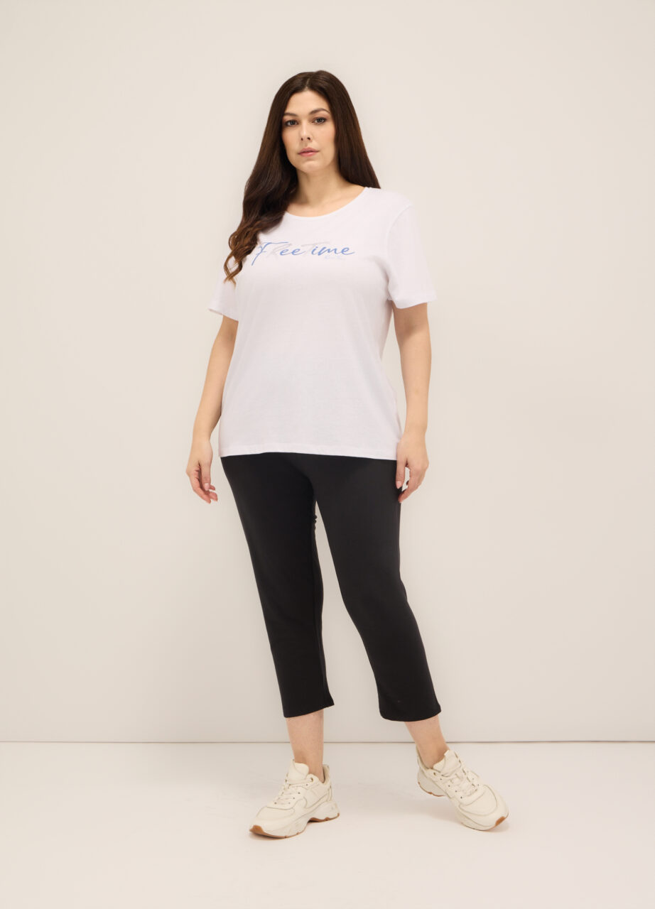 Capri helanke od rastezljivog pamuka za žene s punijom figurom