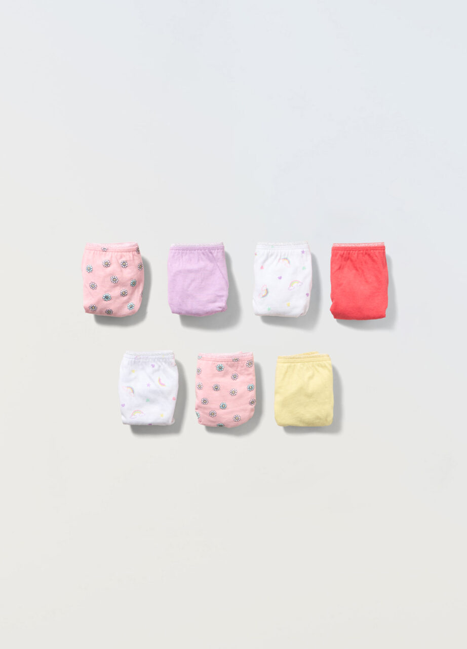 Pakovanje od 5 gaćica od čistog pamuka za djevojčicu