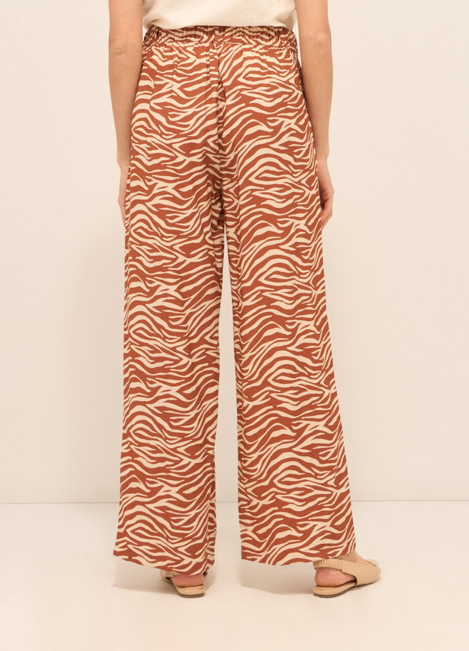 Alternative view of Hlače palazzo od mješavine viskoze za žene