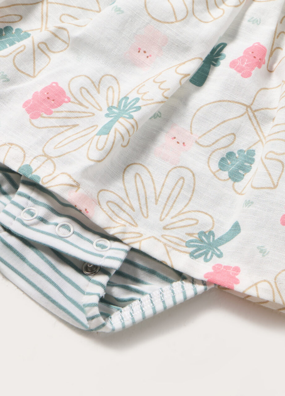 Alternative view of Rastezljiva pamučna haljina za novorođenče