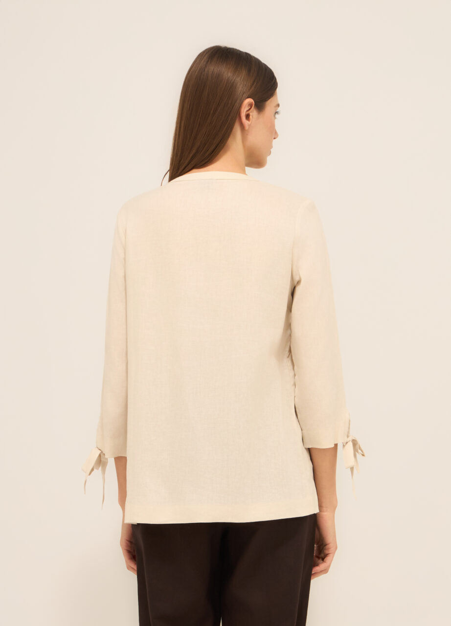 Alternative view of Bluza od lanene mješavine za žene
