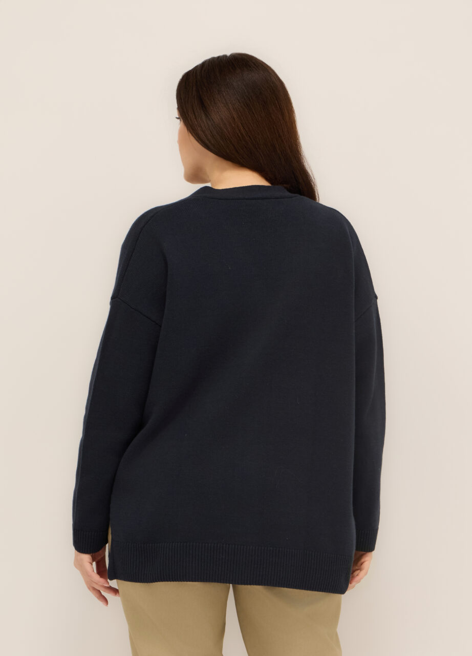 Pleteni kardigan od pamučne mješavine za žene (curvy veličine)