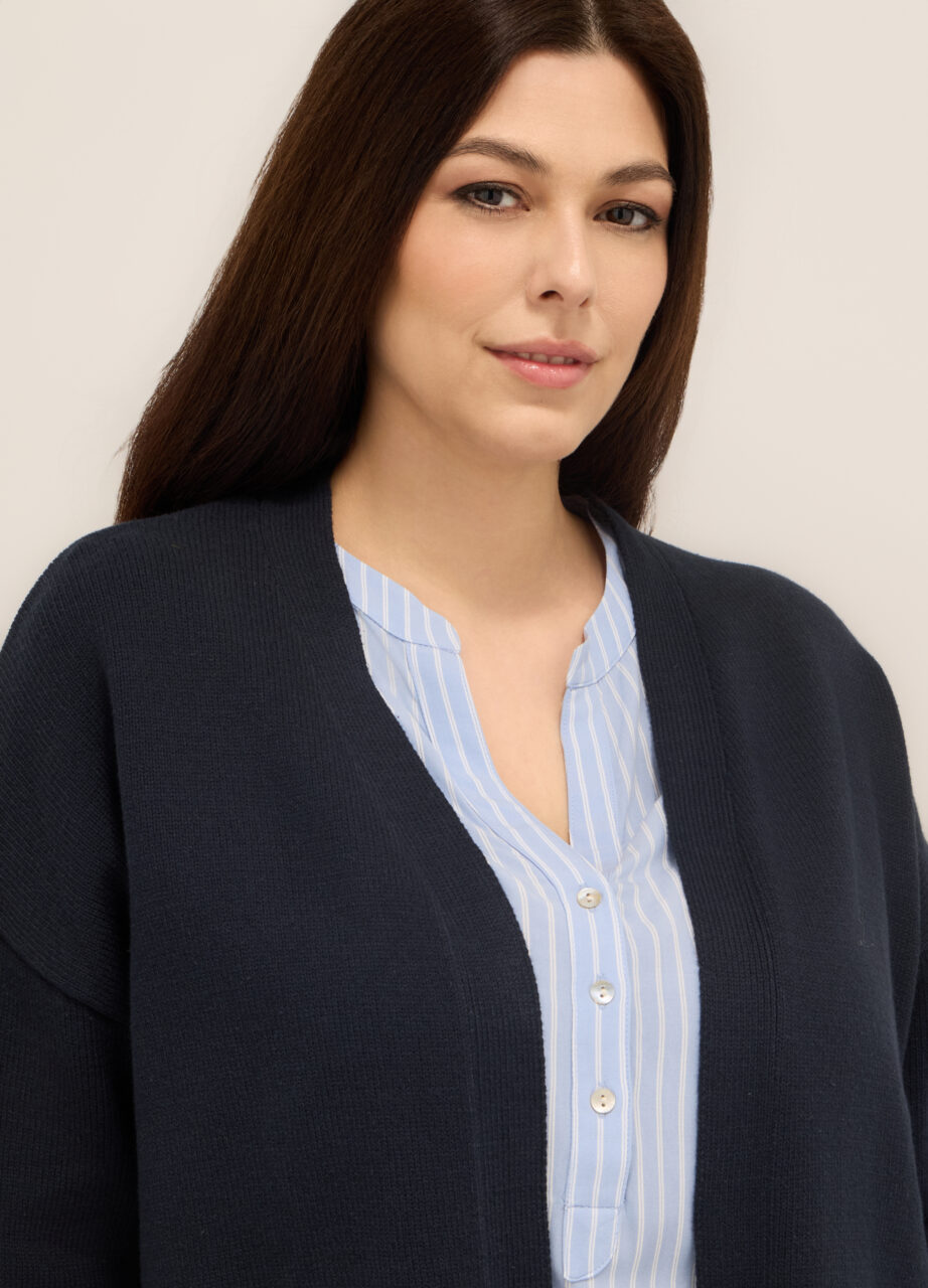 Alternative view of Pleteni kardigan od pamučne mješavine za žene (curvy veličine)