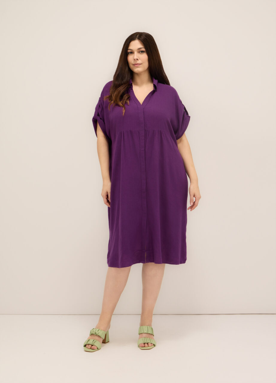 Haljina od lanene mješavine za žene