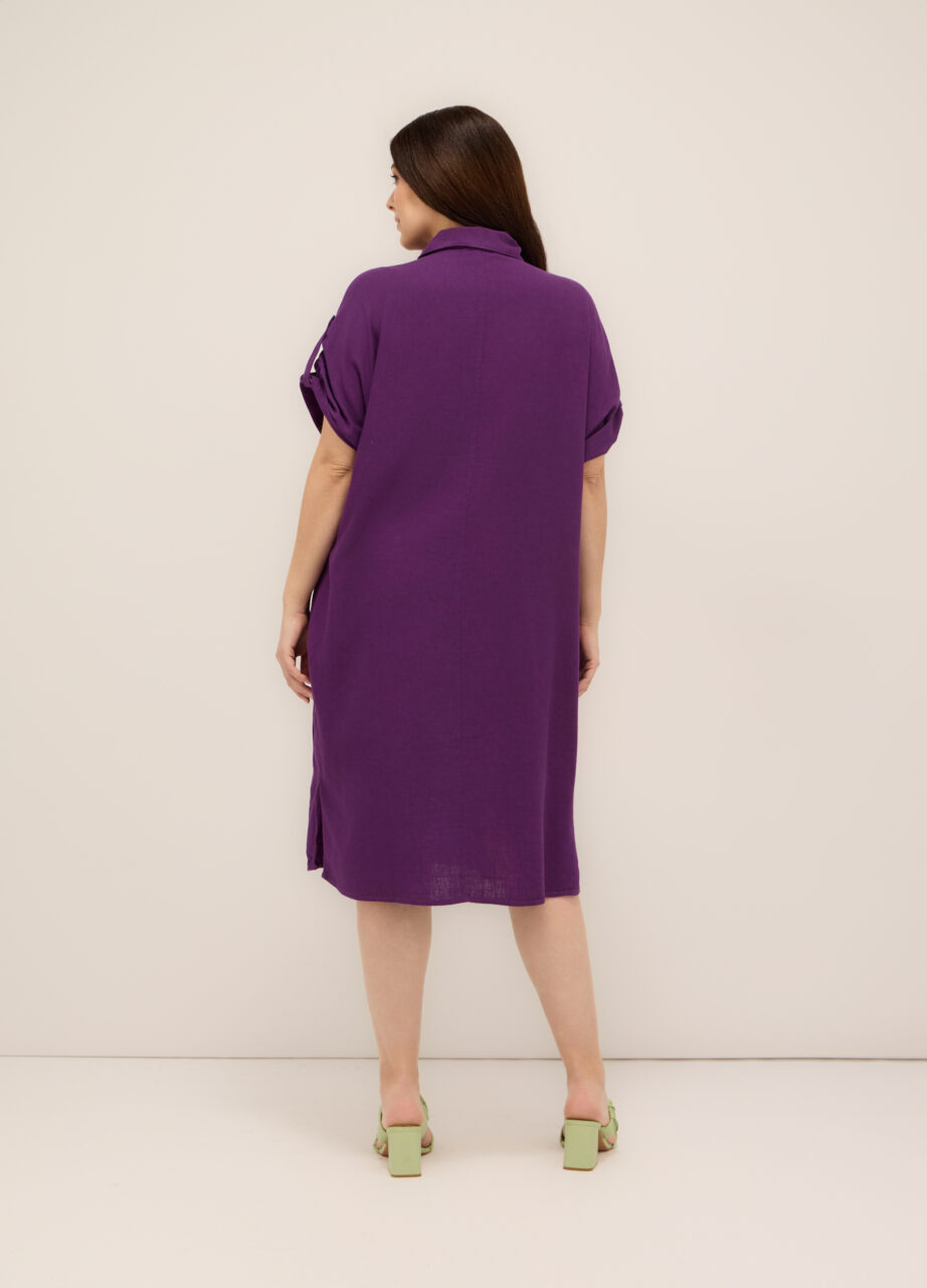 Alternative view of Haljina od lanene mješavine za žene