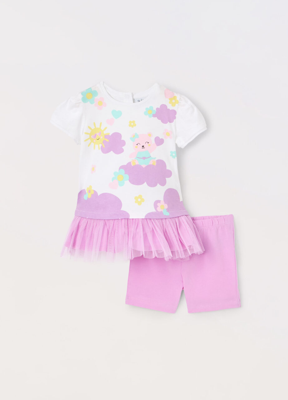 Trenerka set od čistog pamučnog jerseya za djevojčicu (beba)