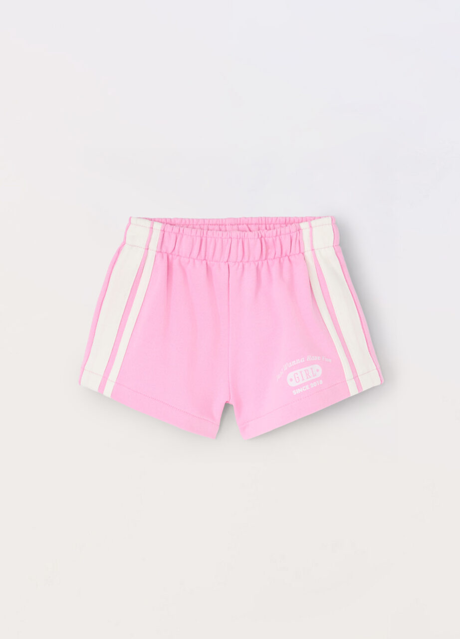 Šorc od čistog french terry pamuka za djevojčicu