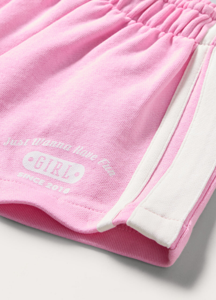 Alternative view of Šorc od čistog french terry pamuka za djevojčicu