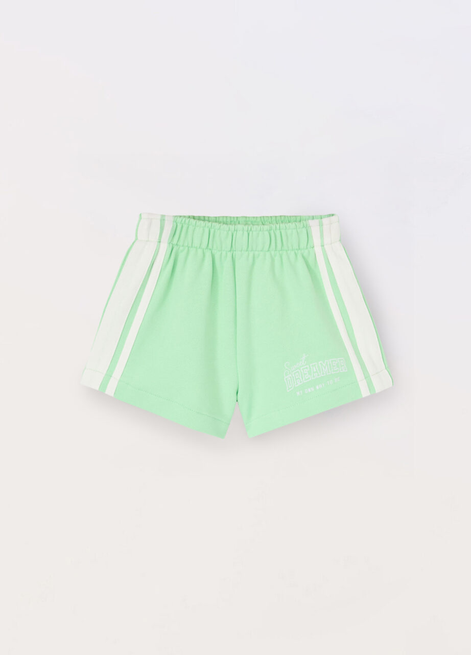 Šorc od čistog french terry pamuka za djevojčicu