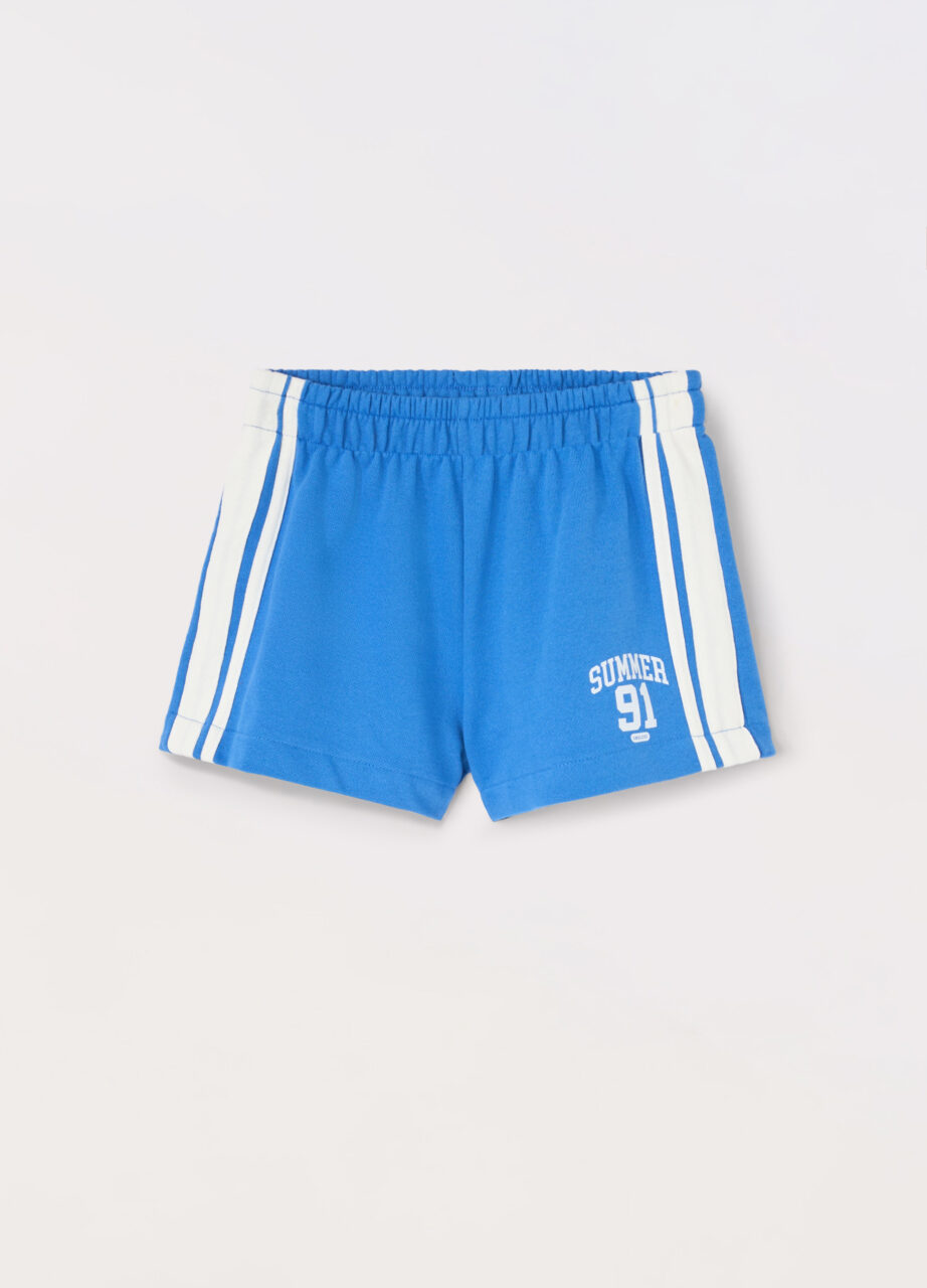 Šorc od čistog french terry pamuka za djevojčicu