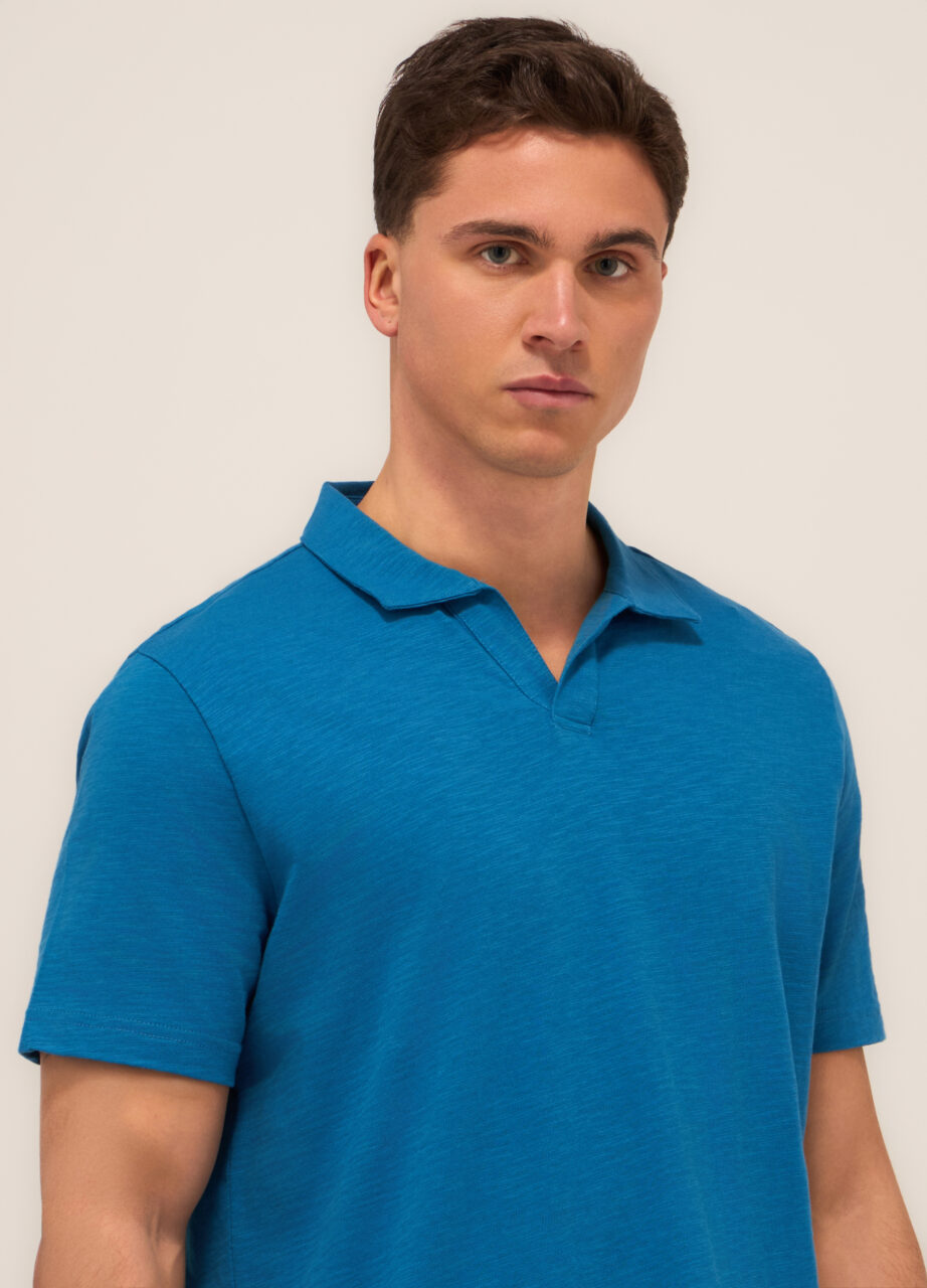 Muška polo majica od melanž pamuka - Image 3