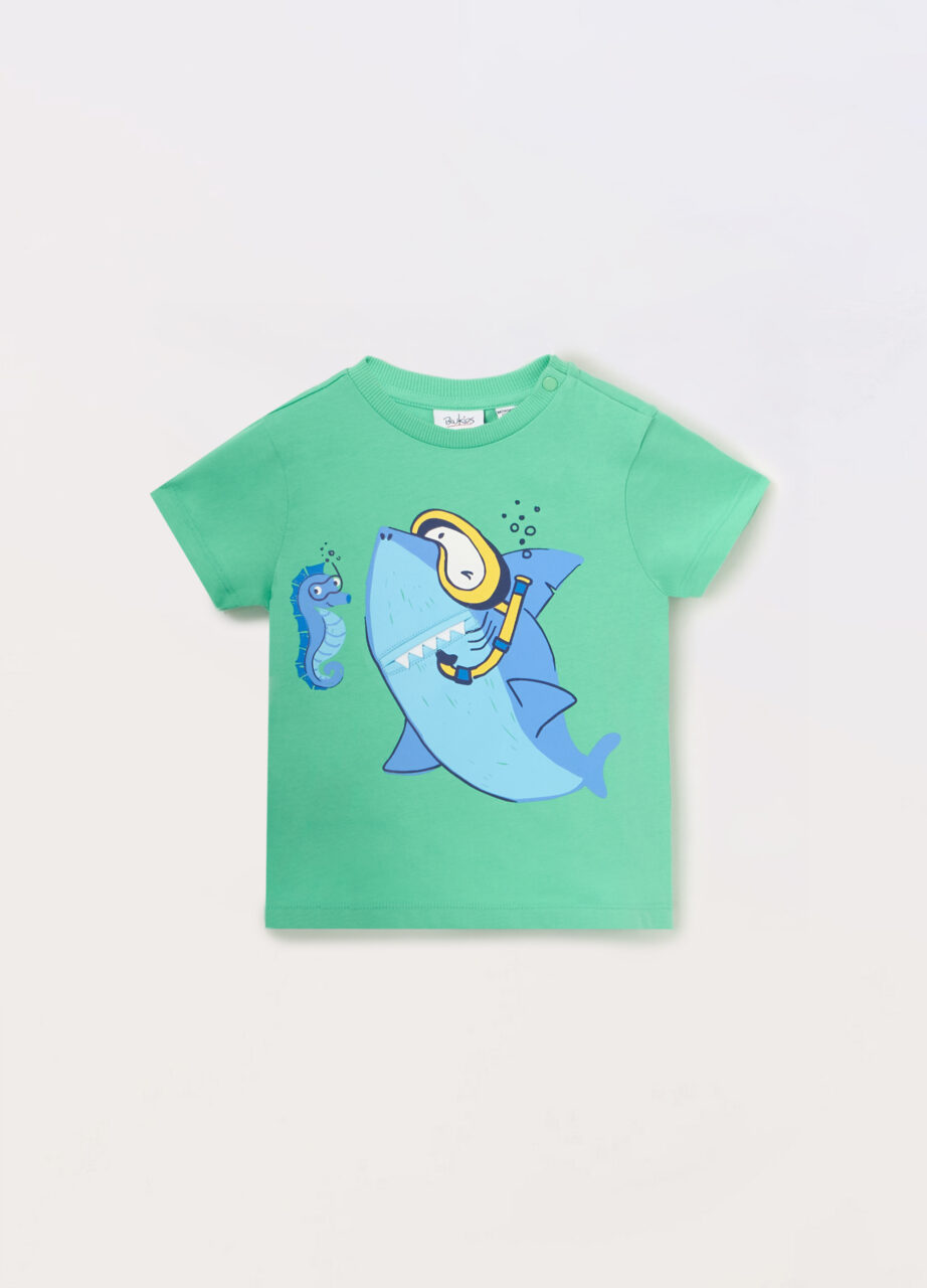 Majica od čistog pamučnog jerseya za novorođenče