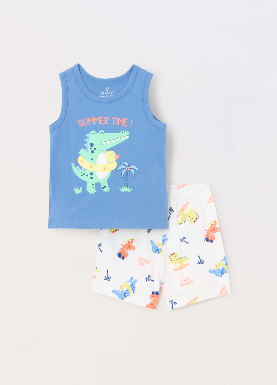 Set kratka pidžama od čistog pamuka za novorođenče