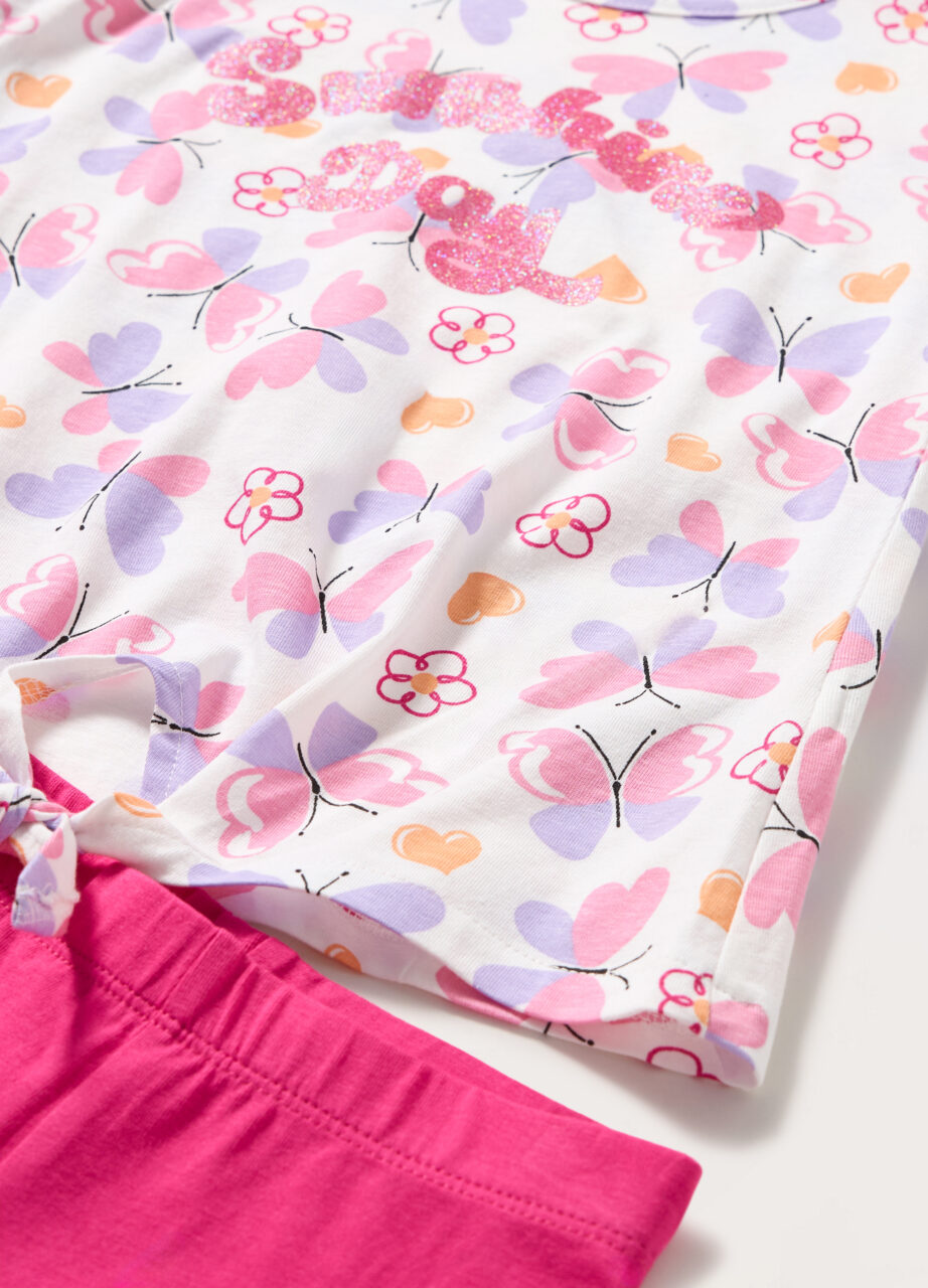 Alternative view of Trenerka set od rastezljivog pamuka za djevojčicu