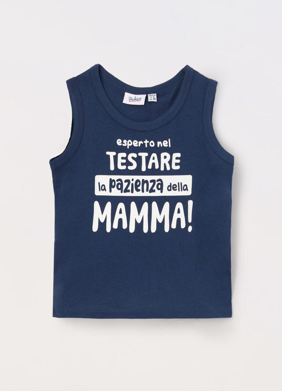 Majica bez rukava od čistog pamučnog jerseya za novorođenče