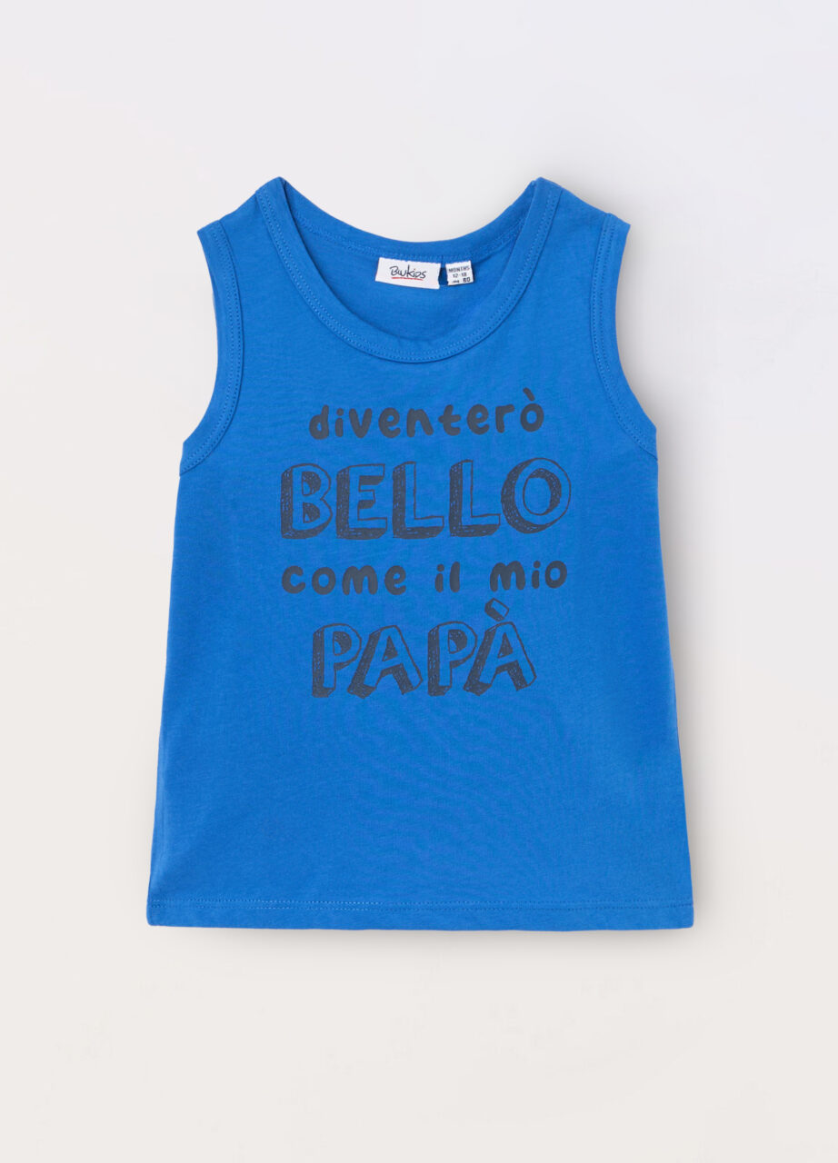 Majica bez rukava od čistog pamučnog jerseya za novorođenče