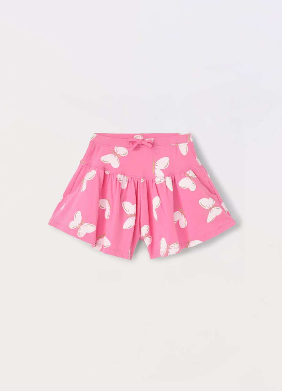 Suknja-šorc od rastezljivog pamučnog jerseya za djevojčicu