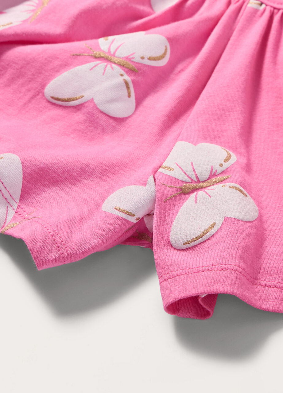 Alternative view of Suknja-šorc od rastezljivog pamučnog jerseya za djevojčicu