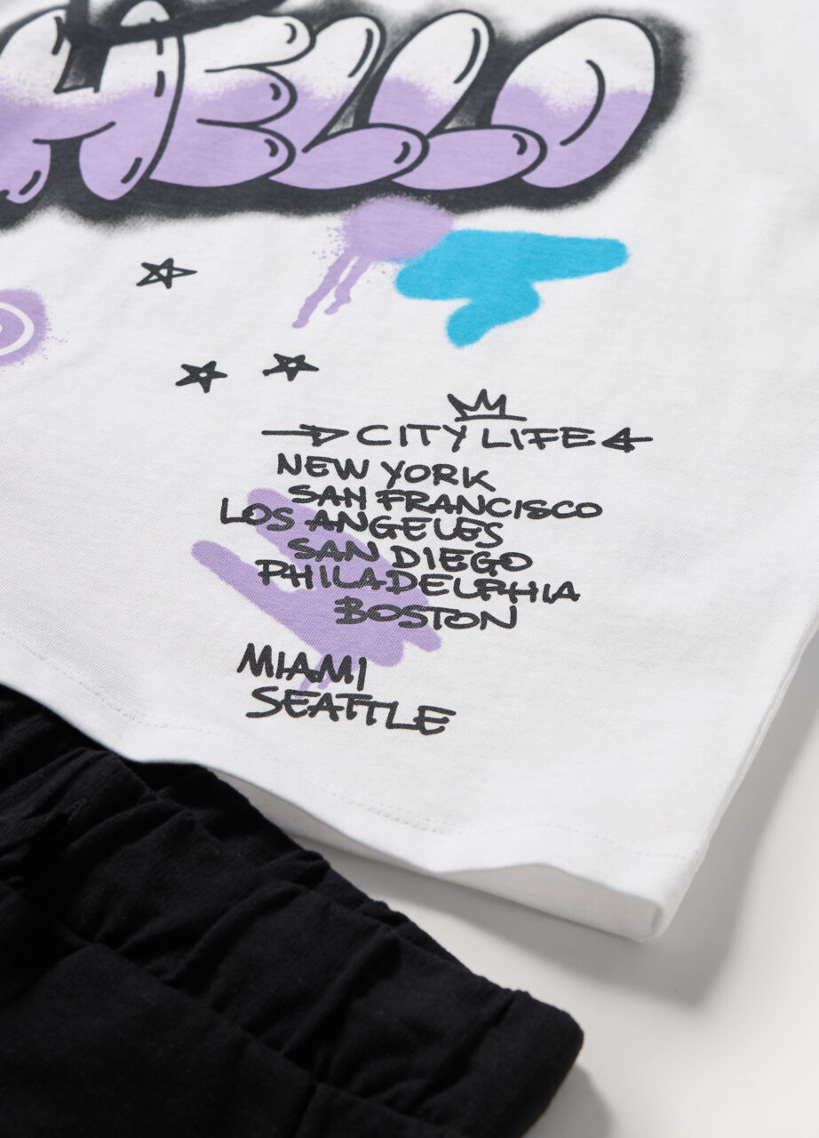 Alternative view of Trenerka set od čistog pamučnog jerseya za djevojčicu