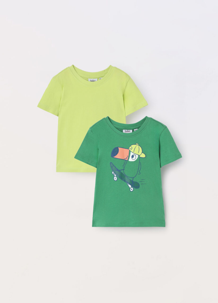 Paket od 2 majice od čistog pamučnog jerseya za novorođenče