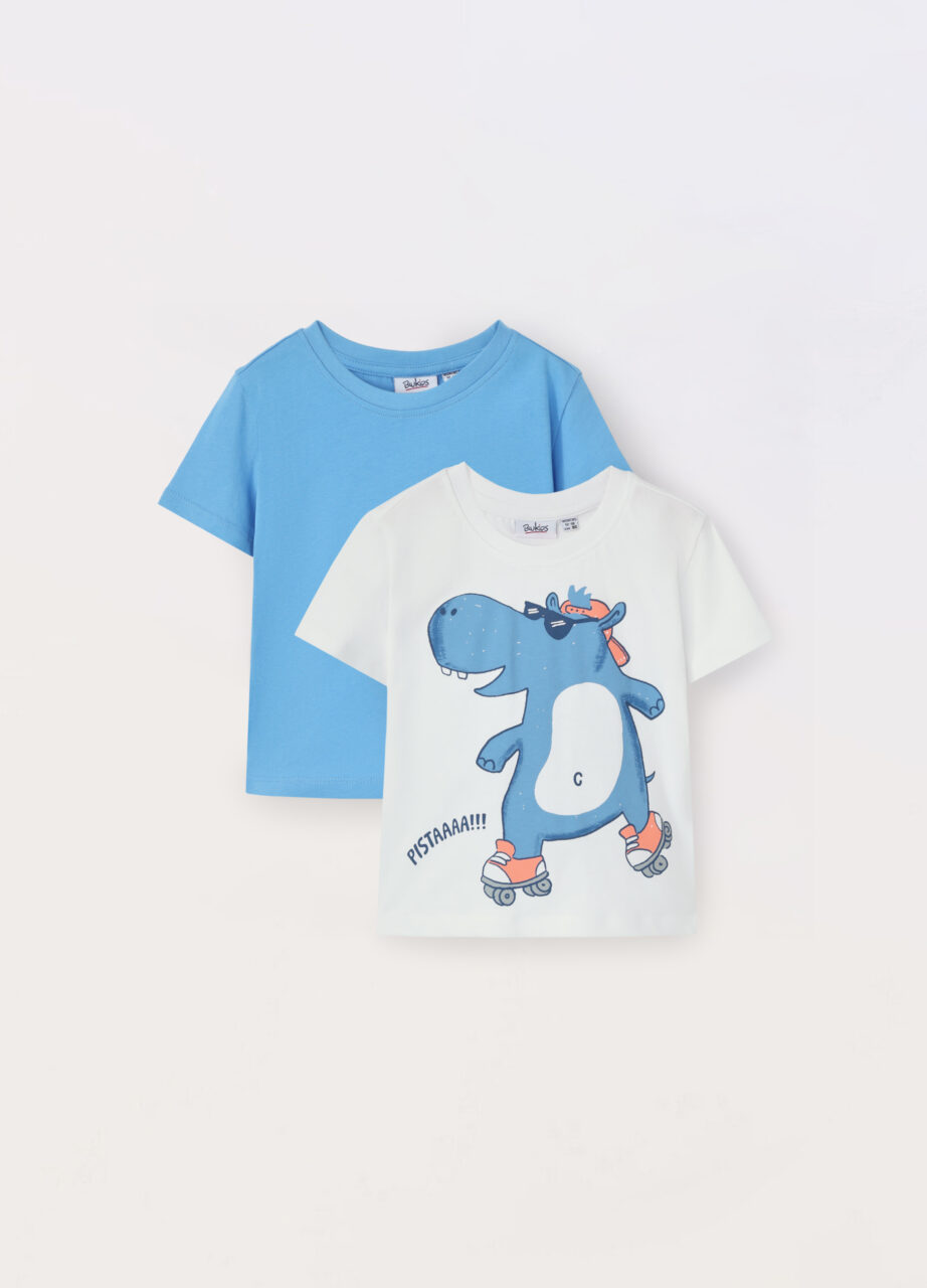 Paket od 2 majice od čistog pamučnog jerseya za novorođenče