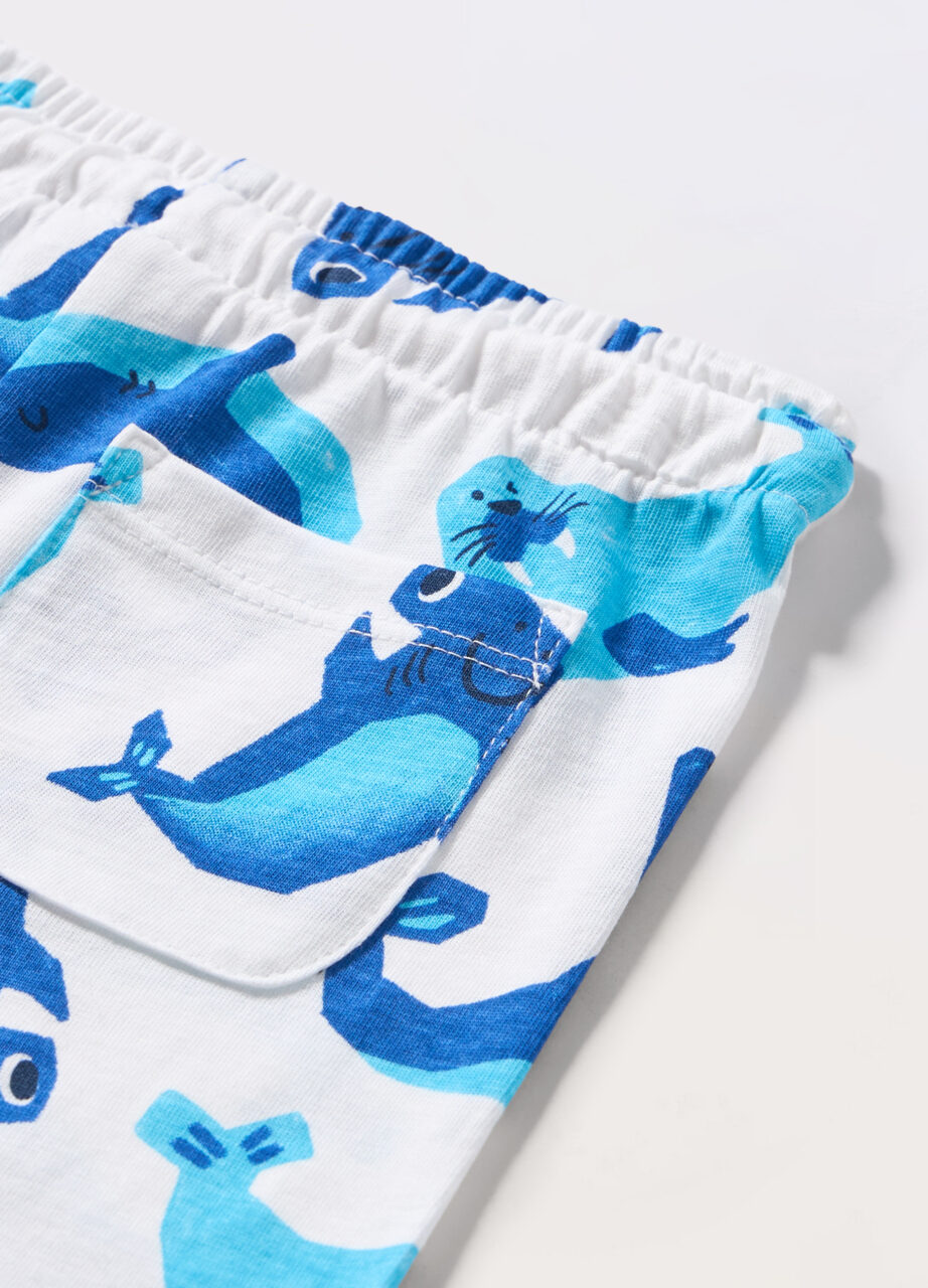 Alternative view of Šorc od čistog pamučnog jerseya za novorođenčad