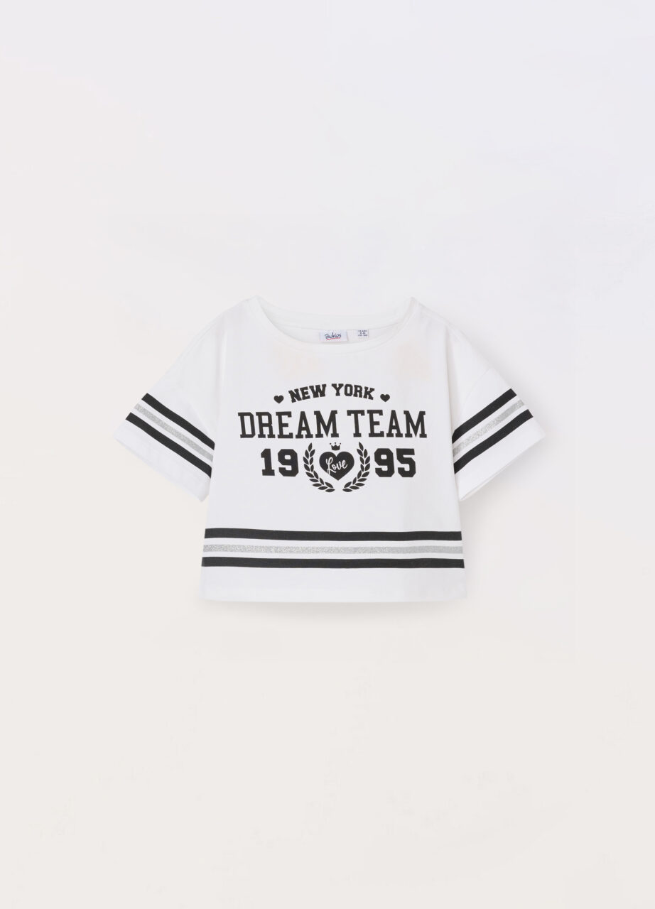 Majica od rastezljivog pamučnog jerseya za djevojčice