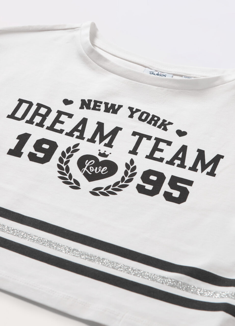 Alternative view of Majica od rastezljivog pamučnog jerseya za djevojčice