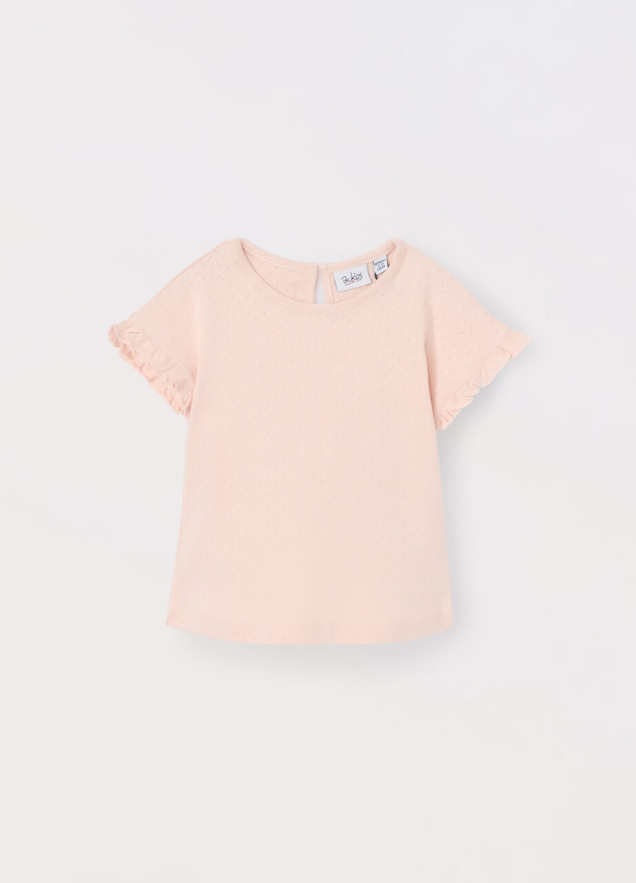 Majica od čistog pamučnog pointelle materijala za bebe
