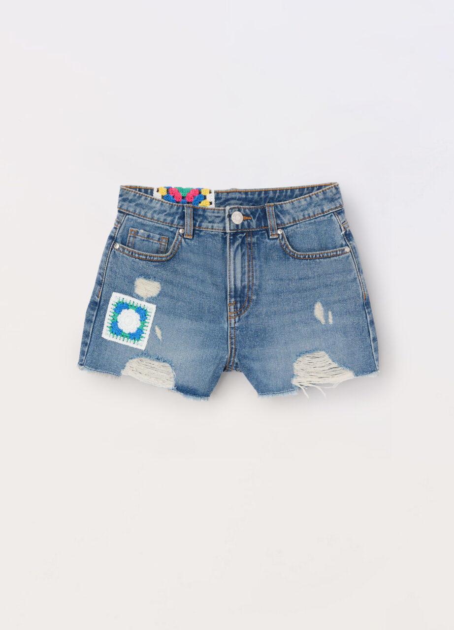 Šorc od čistog pamučnog denima za djevojčice