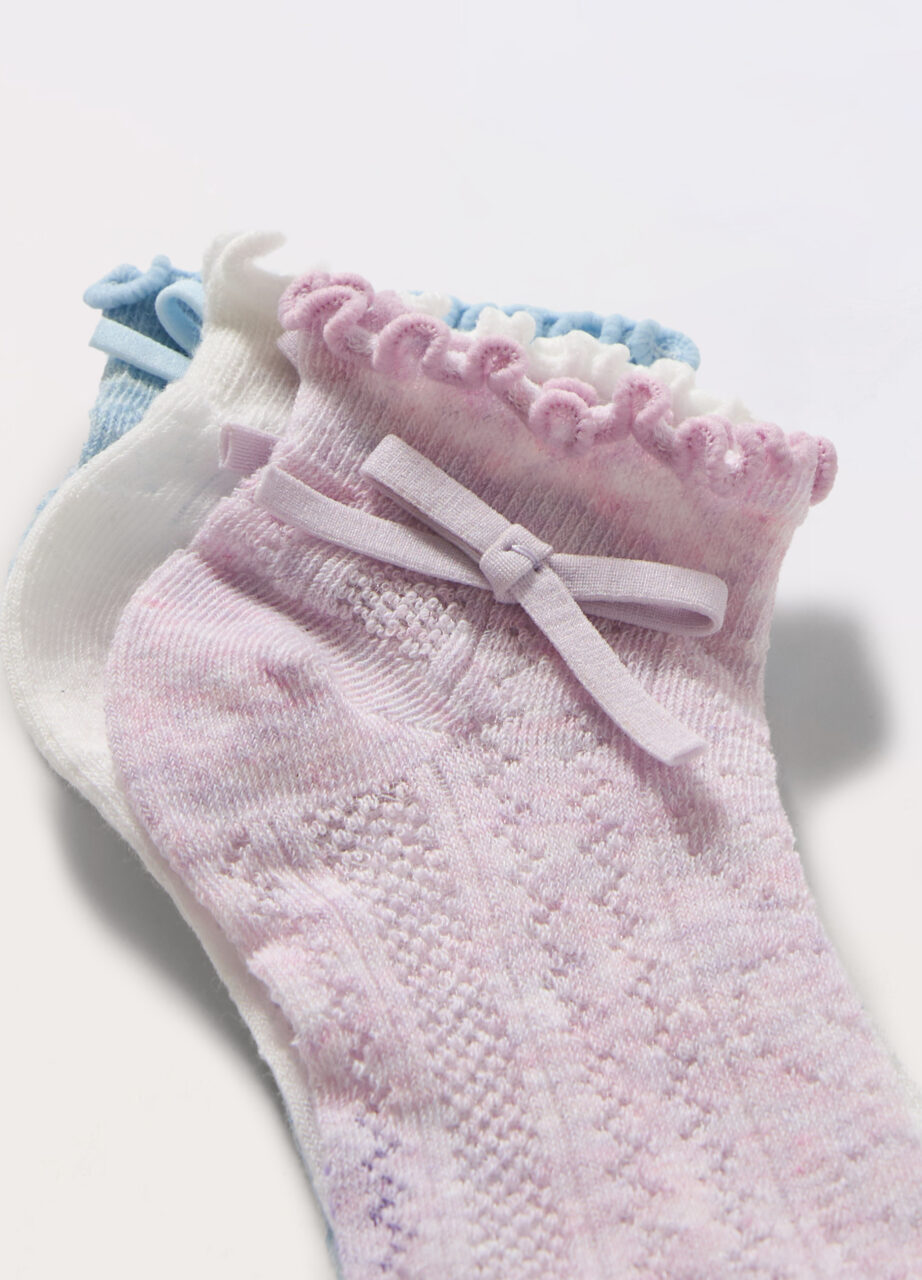 Alternative view of Paket od 3 para kratkih čarapa s mašnicom