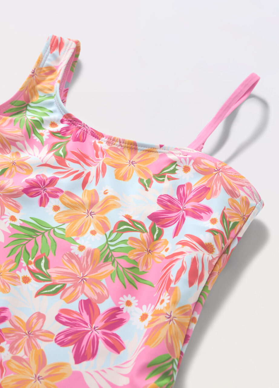 Alternative view of Jednodijelni kupaći s cvjetnim uzorkom za djevojčice