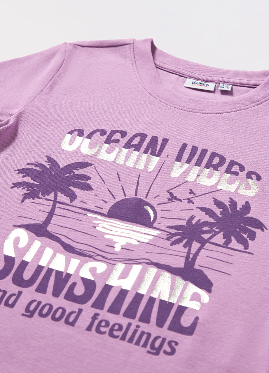 Alternative view of Majica od rastezljivog pamučnog jerseya za djevojčice