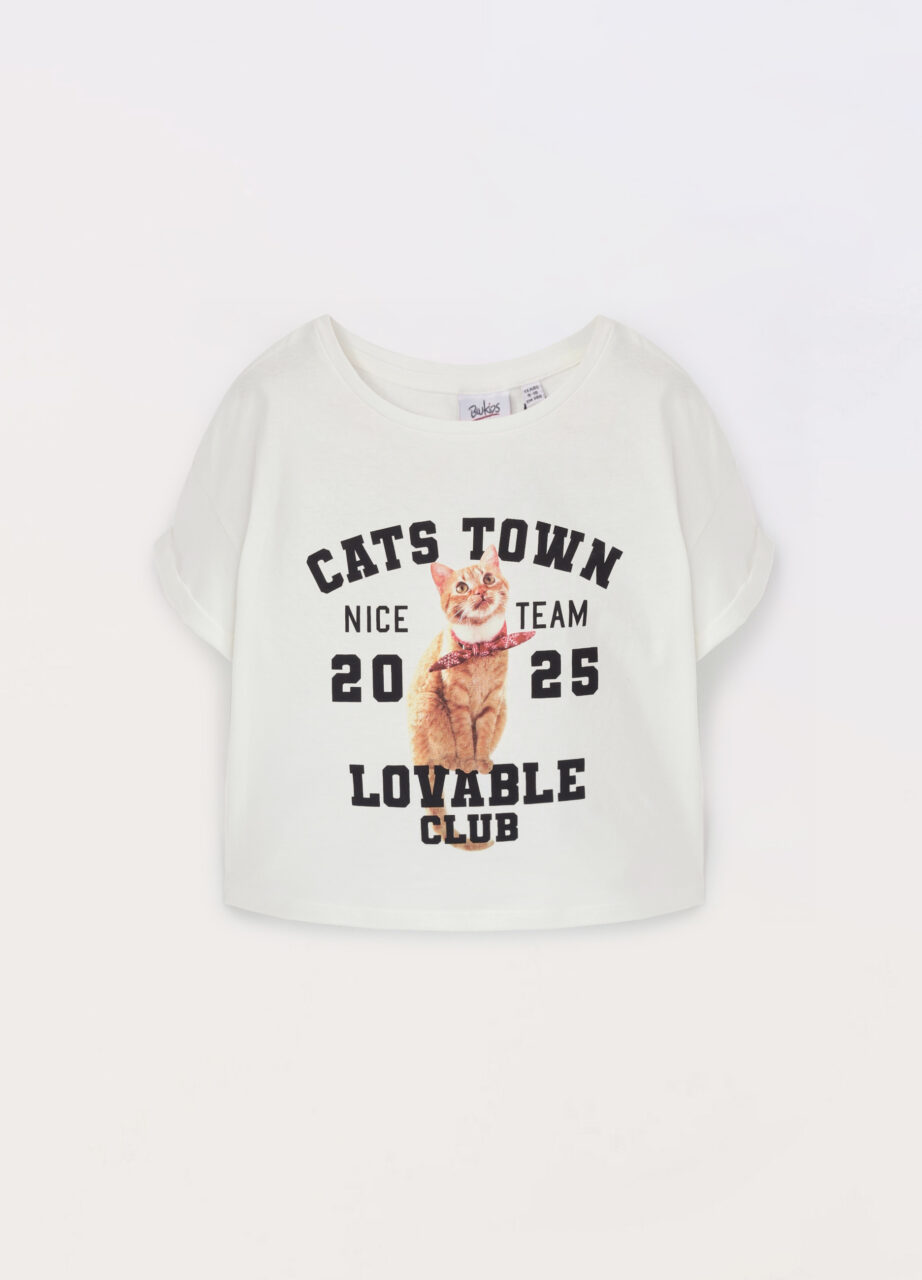 Majica od čistog pamučnog jerseya za djevojčice