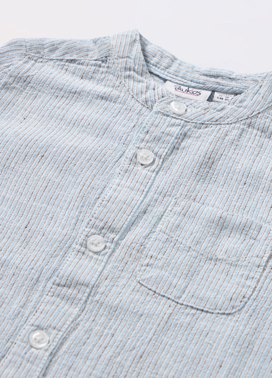 Alternative view of Košulja s korejskim ovratnikom od mješavine lana za bebe