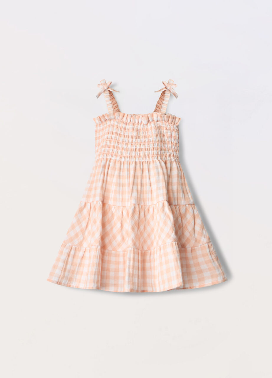 Haljina na sprat od čistog pamuka za bebe djevojčice