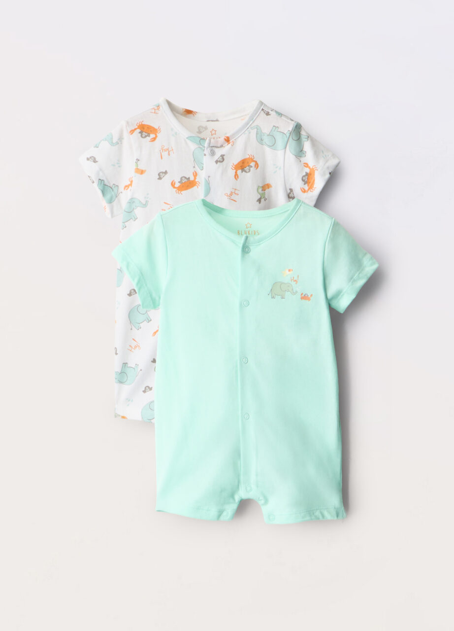 Paket 2 pidžama kombinezona od čistog pamuka za bebe dječake