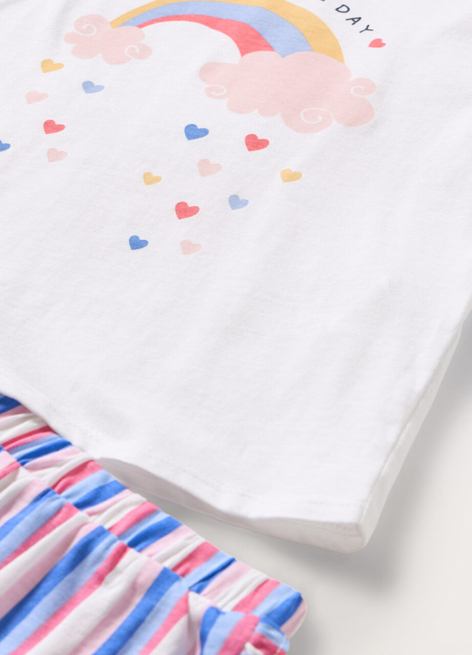 Alternative view of Set kratkih pidžama od čistog pamučnog jerseya za bebe djevojčice